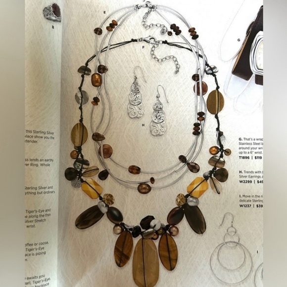 Silpada Triple Teardrop Free Falling Cutout Earrings - W2299 - Picture 3 of 4